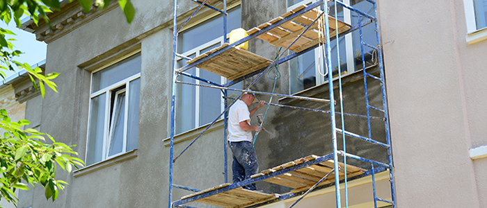 The suggested formulation of cement based putty under nature stone paint